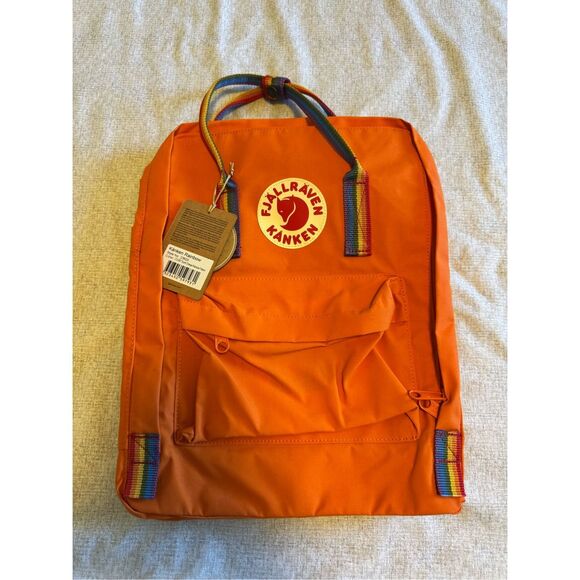 Fjallraven Kanken Burnt Orange Rainbow Backpack New NWT 23620 212-907 - Picture 1 of 5